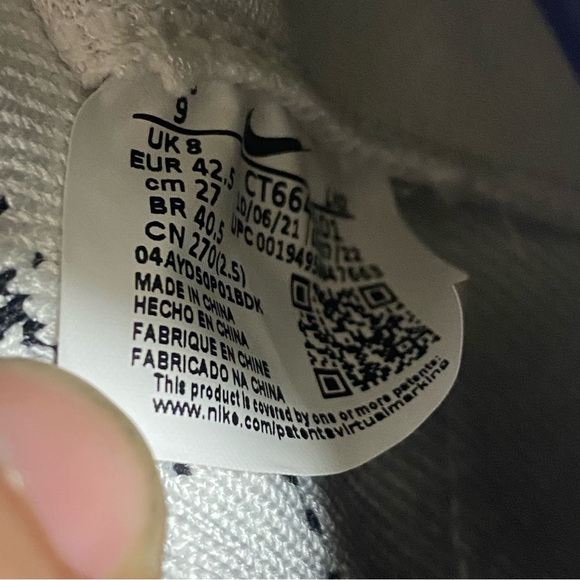 Nike Alpha Menace Elite 3 White Blue Football Cleats CT6648-101 Men's Size - Picture 11 of 11